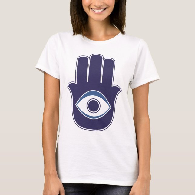 Camiseta Mano de Hamsa/de Khamsa de Fátima/del amuleto/de (Anverso)