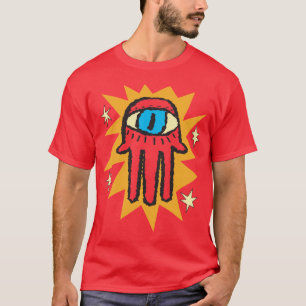 Camiseta Mano de Hamsa que brilla intensamente del mal de