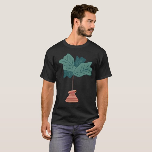 Camiseta Mano de huerta de hoja de árbol de levas (Anverso completo)