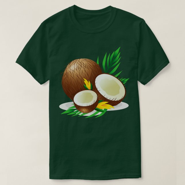 Camiseta Mano de Ilustracion de coco dibujada (Diseño del anverso)