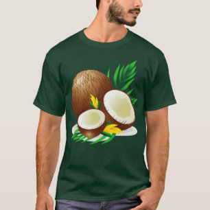 Camiseta Mano de Ilustracion de coco dibujada