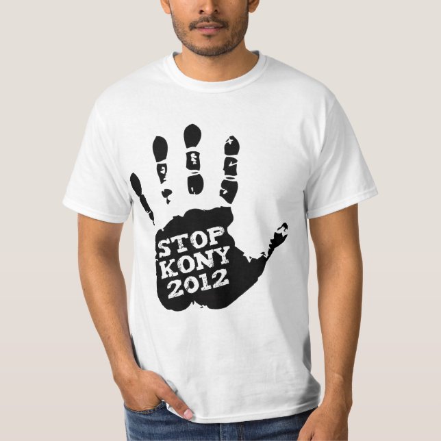 Camiseta Mano de José Kony de la parada de Kony 2012 (Anverso)