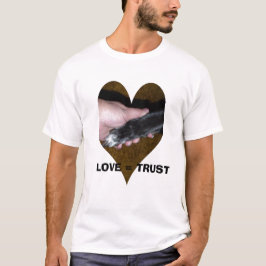 Camiseta Mano de la pata en el corazón, AMOR = CONFIANZA