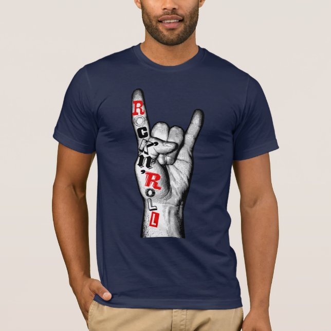 Camiseta Mano de la roca (Anverso)