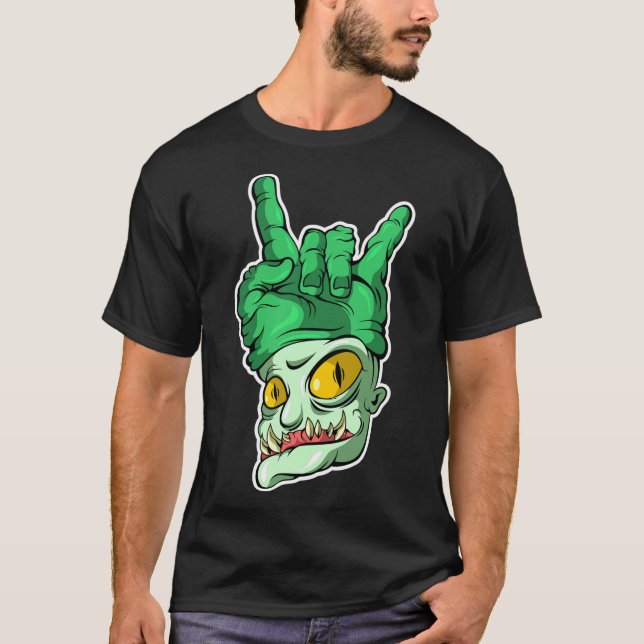 Camiseta Mano de monstruo de corte (Anverso)