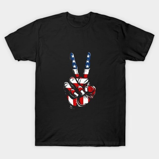 Camiseta Mano de paz patriótica (Subido por el creador)