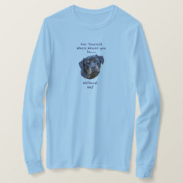 Camiseta Mano de perro de Rottweiler dibuja arte digital ad