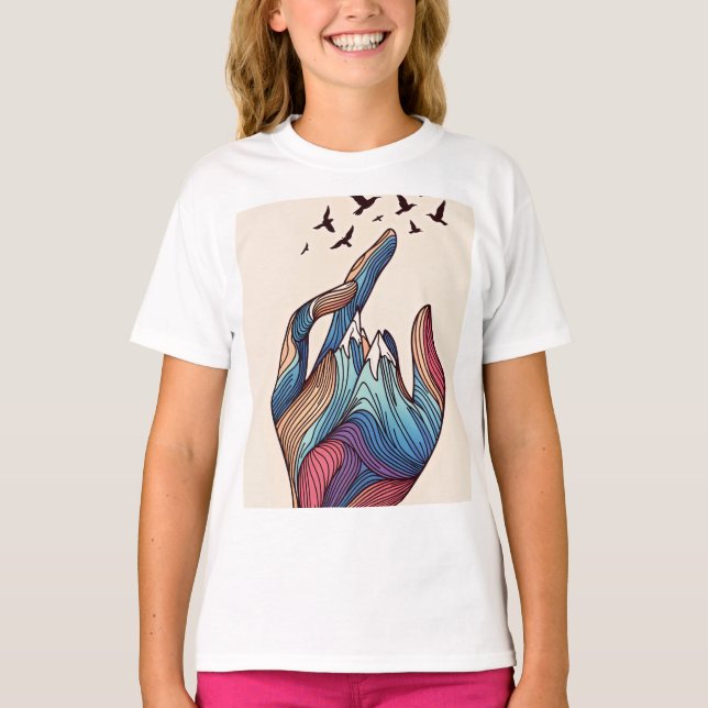 Camiseta Mano de pico surrealista (Anverso)