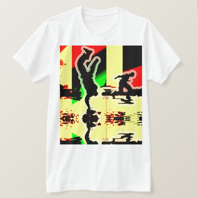 Camiseta Mano de ruptura retro (Anverso del diseño)