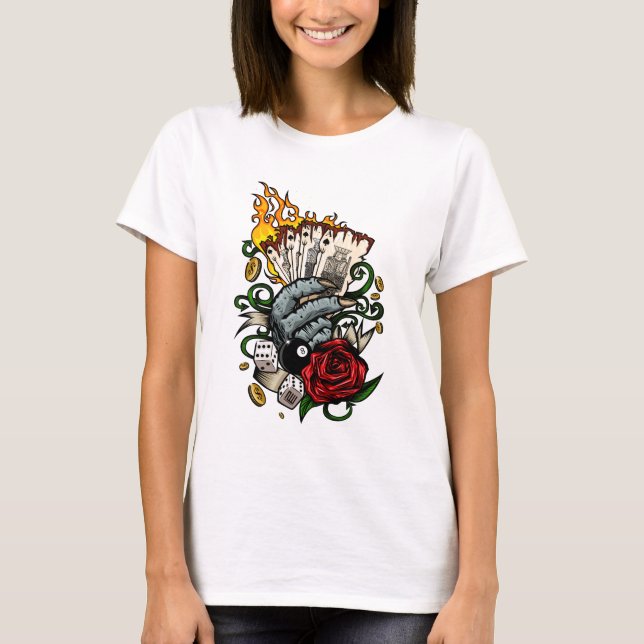 Camiseta Mano De Tarjetas (Anverso)