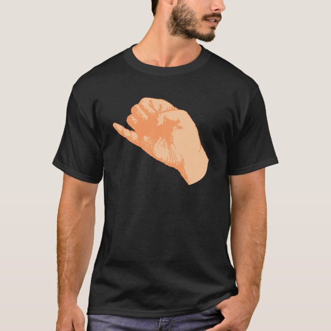 Camiseta Mano dedos de la mano pequeños finger little (Anverso)