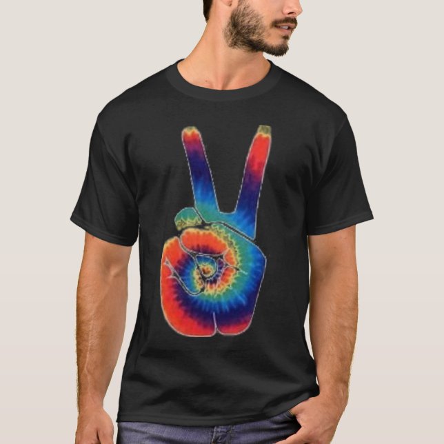 Camiseta mano del teñido anudado (Anverso)