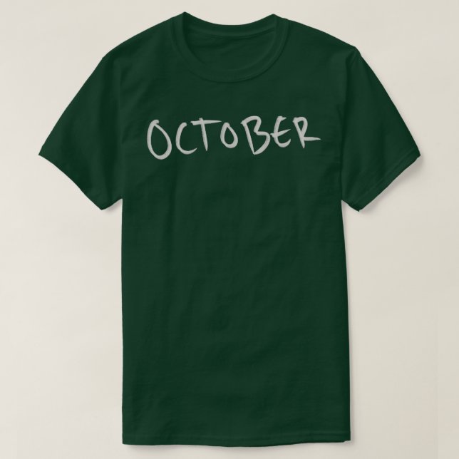 Camiseta Mano dibujada el mes de octubre (Diseño del anverso)