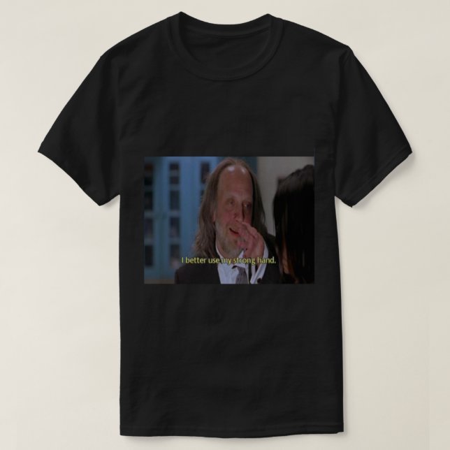 Camiseta mano fuerte de película aterradora Activa (Diseño del anverso)