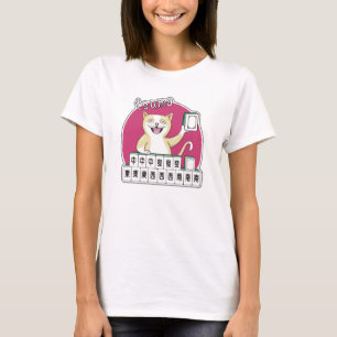 Camiseta Mano Ganadora del Gato Tsumo de Mahjong Americano