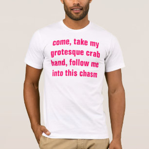 Camiseta mano grotesca del cangrejo