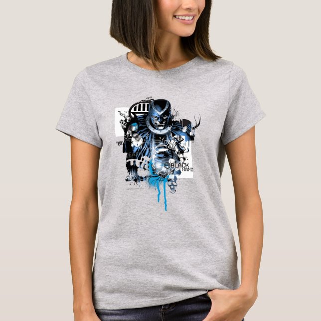 Camiseta Mano negra - Collage azul (Anverso)