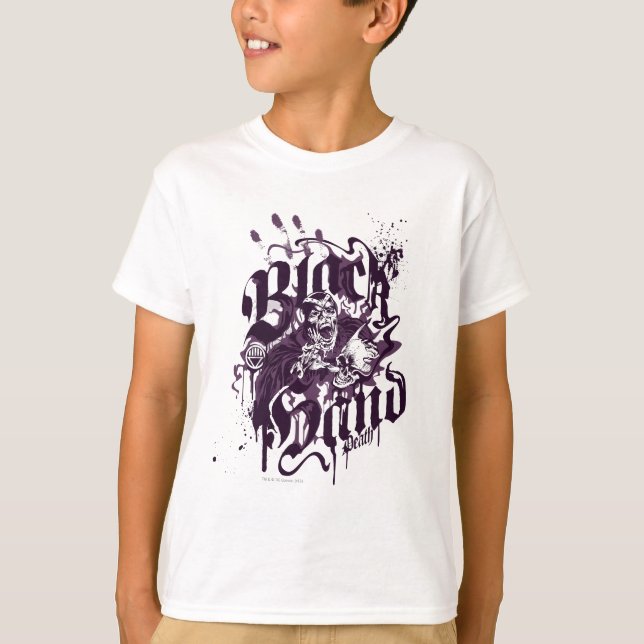 Camiseta Mano negra - Collage púrpura (Anverso)