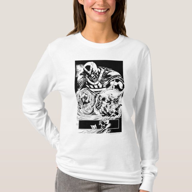 Camiseta Mano negra con panel de cráneo 2 (Anverso)