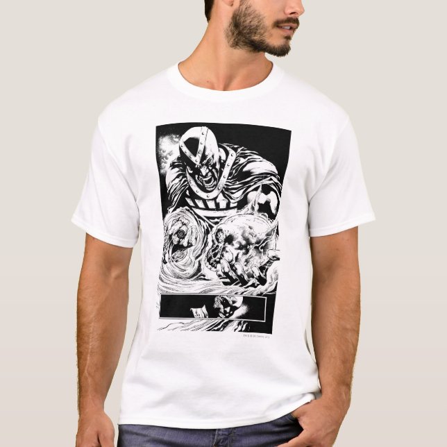 Camiseta Mano negra con panel de cráneo 2 (Anverso)