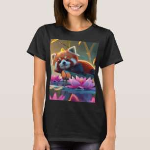 Camiseta Mano roja tendida en un estanque de loto