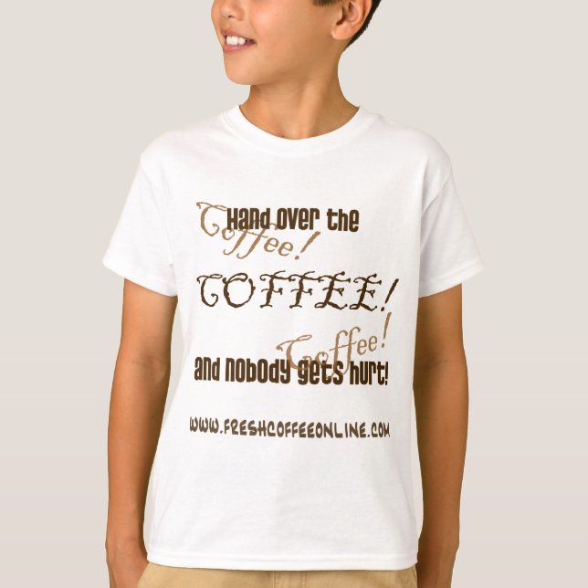 Camiseta Mano sobre el café (Anverso)