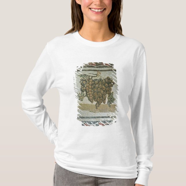 Camiseta Manojo de uvas blancas, mosaico romano (Anverso)