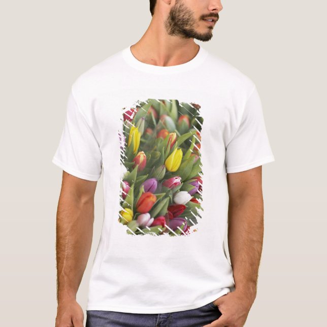 Camiseta Manojos de tulipanes coloridos (Anverso)