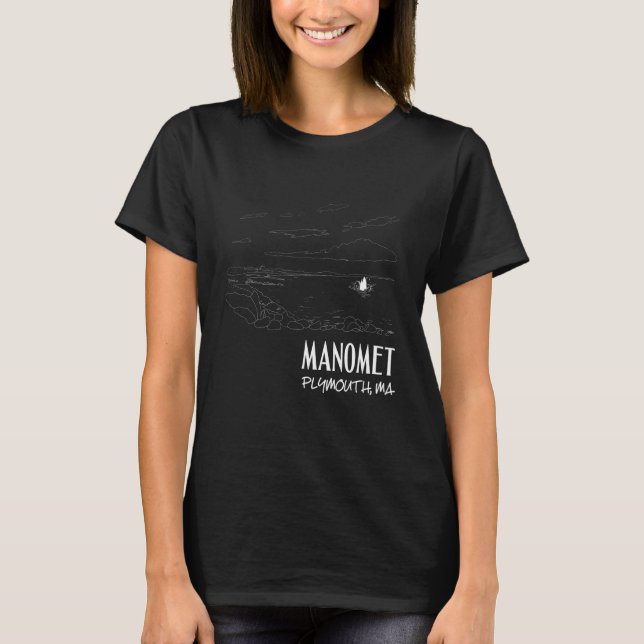 Camiseta Manomet Plymouth Mamáes Whale Whitehorse Beach Sou (Anverso)