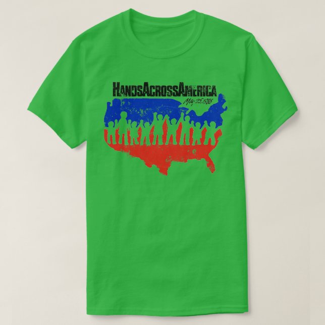 Camiseta Manos a través de Estados Unidos (Diseño del anverso)