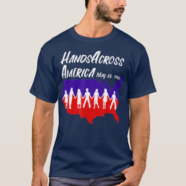 Camiseta Manos a través de Estados Unidos T May 25 1986 Hom (Anverso)
