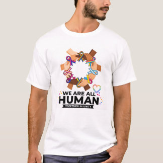 Camiseta manos arcoíris orgullo LGBTQ humanos