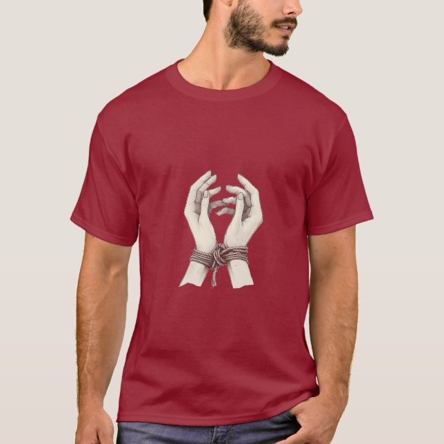 Camiseta Manos atadas shibari (Anverso)