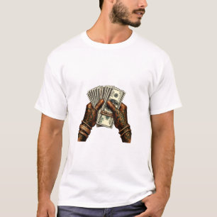 Camiseta Manos con billetes de dólares