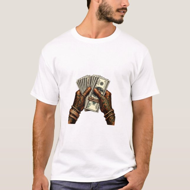 Camiseta Manos con billetes de dólares (Anverso)