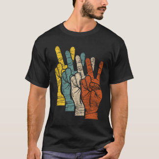Camiseta Manos con signo de paz