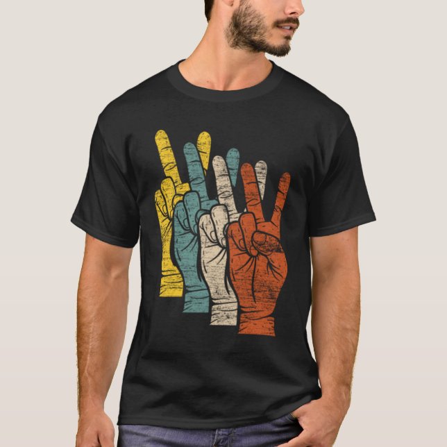 Camiseta Manos con signo de paz (Anverso)