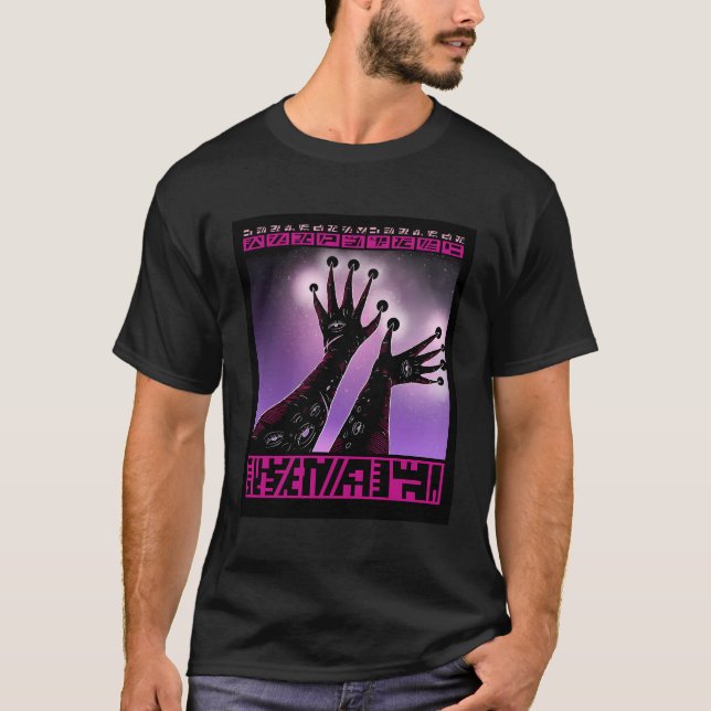 Camiseta Manos Cósmicas Un Mensaje Extraterrestre (Anverso)