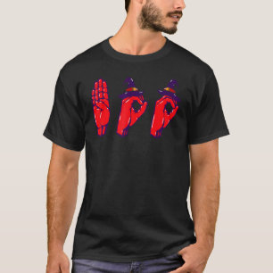 Camiseta Manos de Boo Lenguaje de Señas Americano Orgullo A