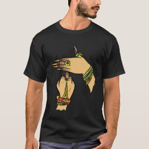 Camiseta Manos de chica Desi Bollywood sarcástico hindi pu