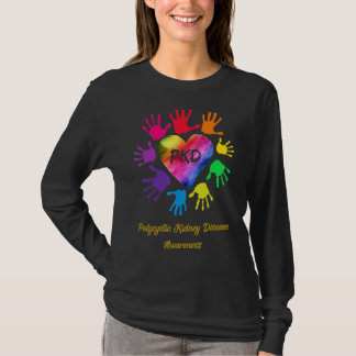 Camiseta Manos de concientización de la enfermedad renal po