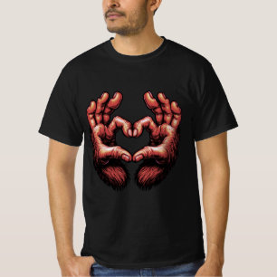 Camiseta Manos de corazón de Bigfoot