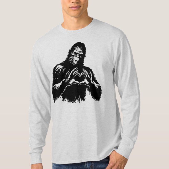 Camiseta Manos de corazón de Pie Grande (Anverso)