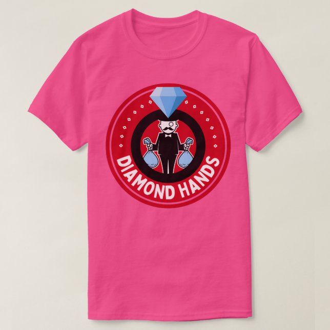 Camiseta Manos de diamante rojas (Diseño del anverso)