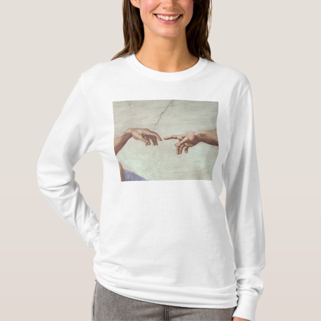 Camiseta Manos de dios y de Adán (Anverso)