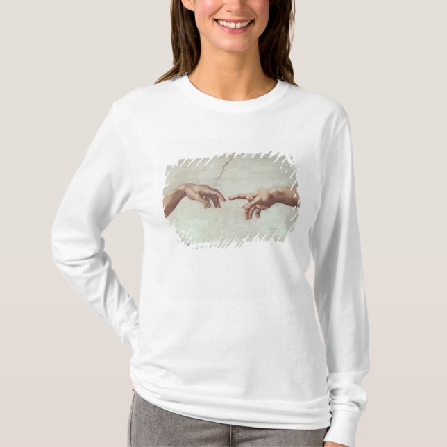 Camiseta Manos de dios y de Adán (Anverso)