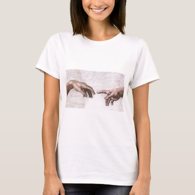 Camiseta Manos de dios y de Adán, la creación - Miguel (Anverso)