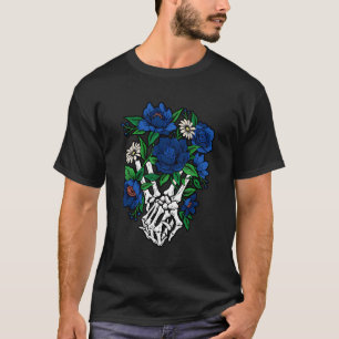 Camiseta Manos de esqueleto Aplastadas Manos Manos Manos Ró
