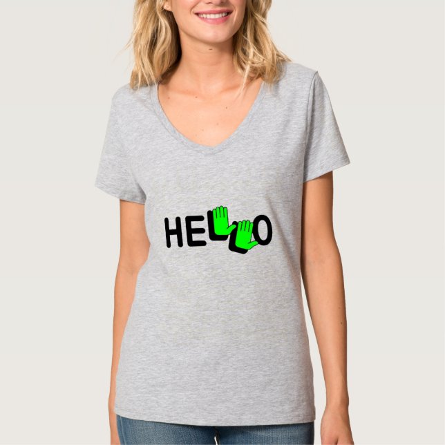 Camiseta Manos de Hola de Neón (Anverso)