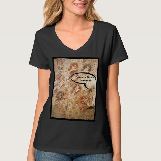 Camiseta Manos de la cueva del jazz (Anverso)